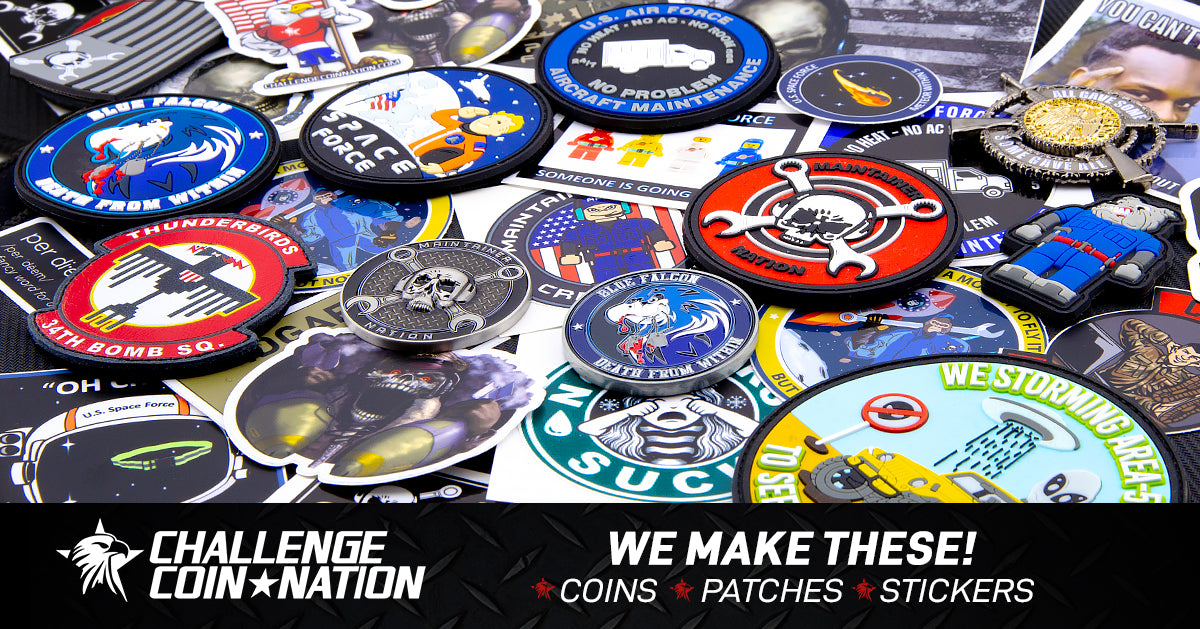 Grouping of sample military challenge coins
