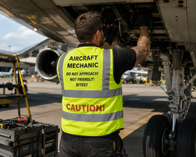 Aircraft Mechanic Reflective Vest – Do Not Approach - Not Friendly