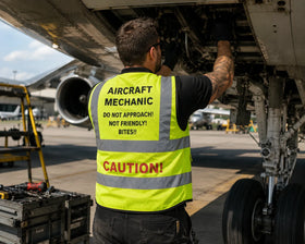 Aircraft Mechanic Reflective Vest – Do Not Approach - Not Friendly
