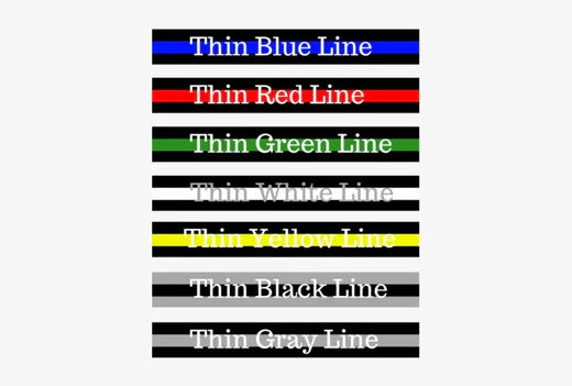 Thin Green and Thin White Line