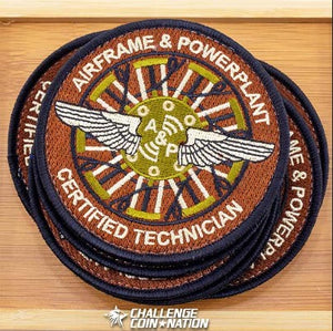 FAA A&P embroidered patch