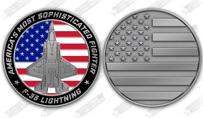 F-35 3D Holographic Challenge Coin