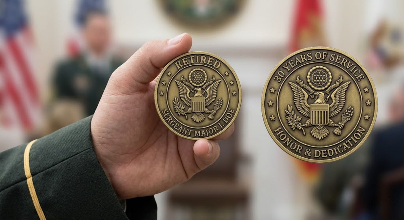 Custom Retirement Challenge Coins - Gift One Today!– Challenge Coin Nation