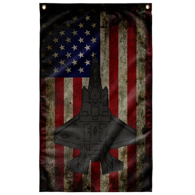 F-35 Lightning Fighter Colorized Flag