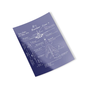 B-1 Bomber Schematic Sticker