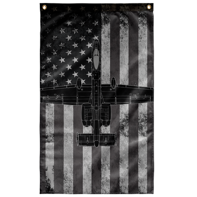 An a-10 aircraft shadow flag