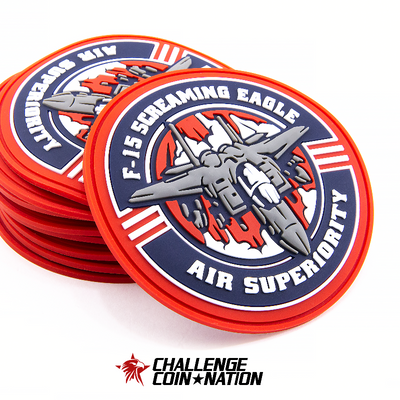 F-15 screaming eagle PVC patch from Challenge Coin Nation