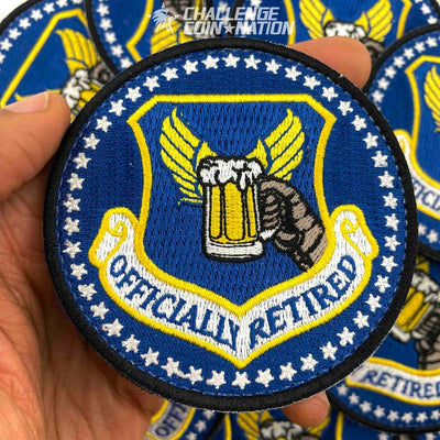 Picture of a morale patch for a military retired person