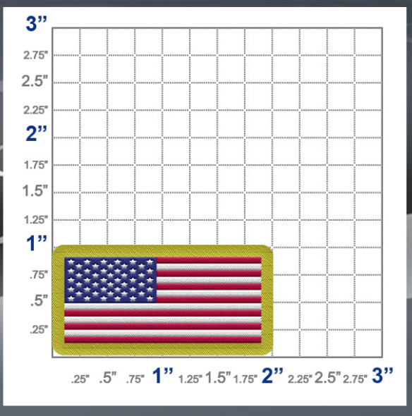 US American Flag Patch - Pencil Patch