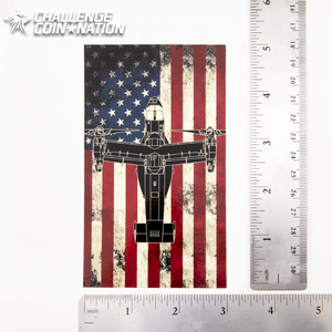 V-22 Osprey American Flag Sticker