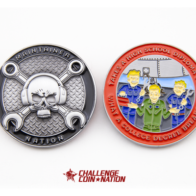 Maintainer Nation College Degree Challenge Coin