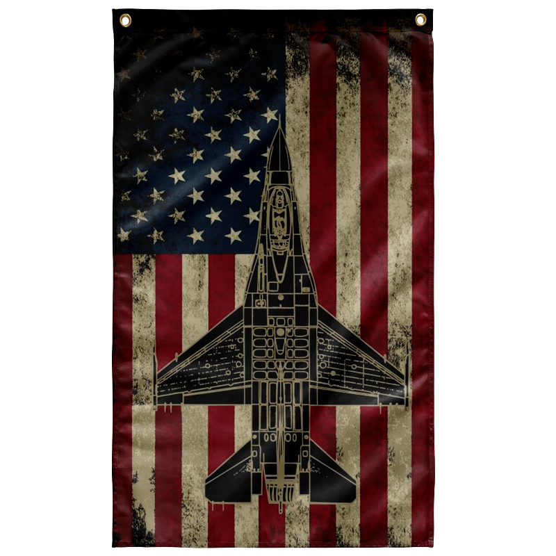 F-16 Fighting Falcon Colorized Display Flag