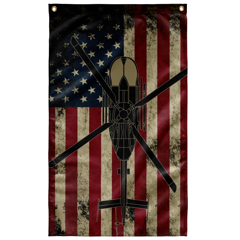 US Military UH-72 Helicopter Colorized Display USA Flag