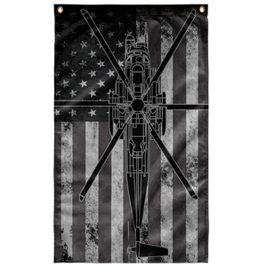 MH-53 Combat Helicopter US Flag